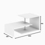Hanah Home Mesa de Centro Dilek - Blanco Moderno 100x46x50 cm